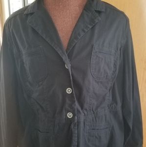 Black canvas blazer jacket